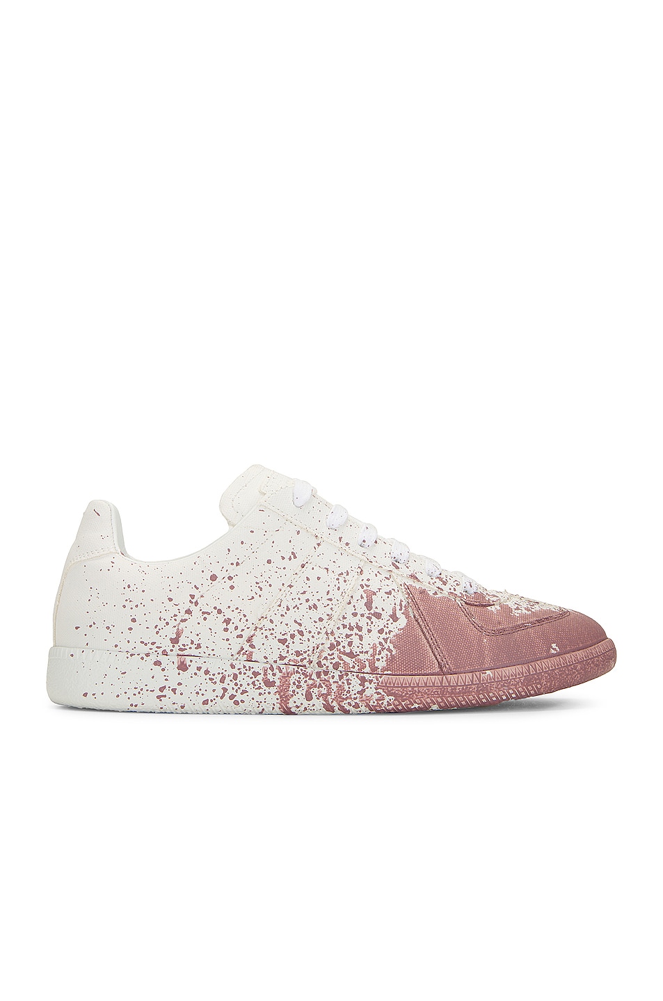 Image 1 of Maison Margiela Replica Painter Low Sneaker in White & Roseate