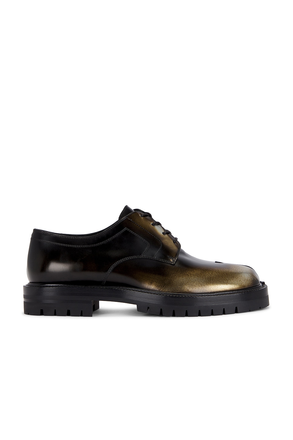 Image 1 of Maison Margiela Tabi County Lace-Up in Silver, Gold, & Black