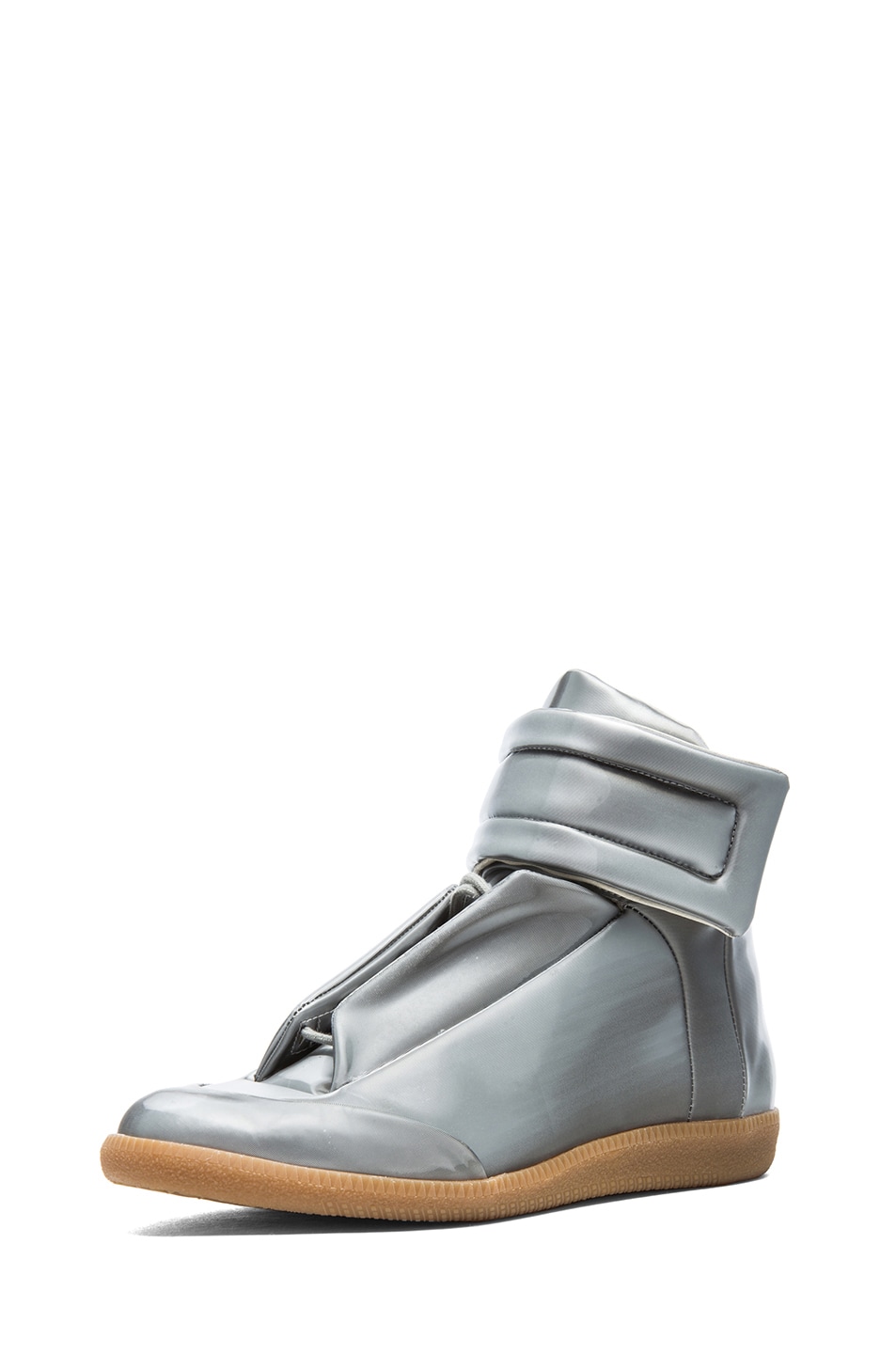 Maison Margiela Future Metallic Polyurethane High Top Sneakers in ...
