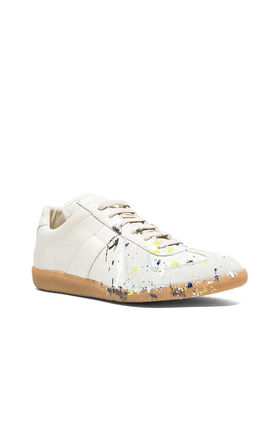 Image 1 of Maison Margiela Replica Paint Splatter Sneakers in Whiter
