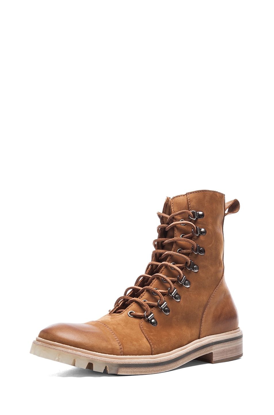 Image 1 of Maison Margiela Suede Lace Up Boots in Honey