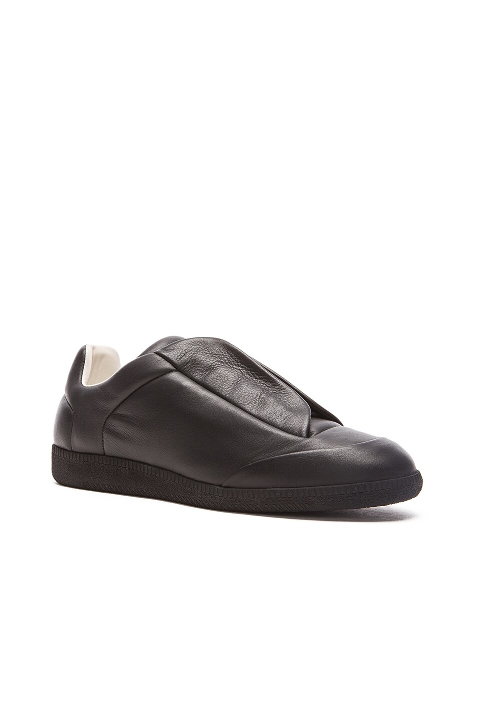 Image 1 of Maison Margiela Future Leather Low Tops in Black