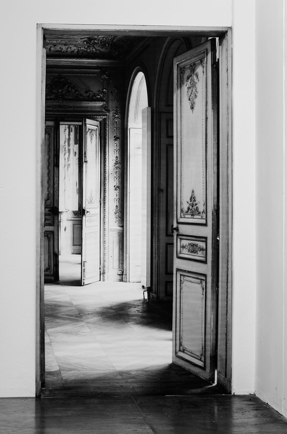 Image 1 of Maison Margiela Ouverte Door Adhesive in Black & White