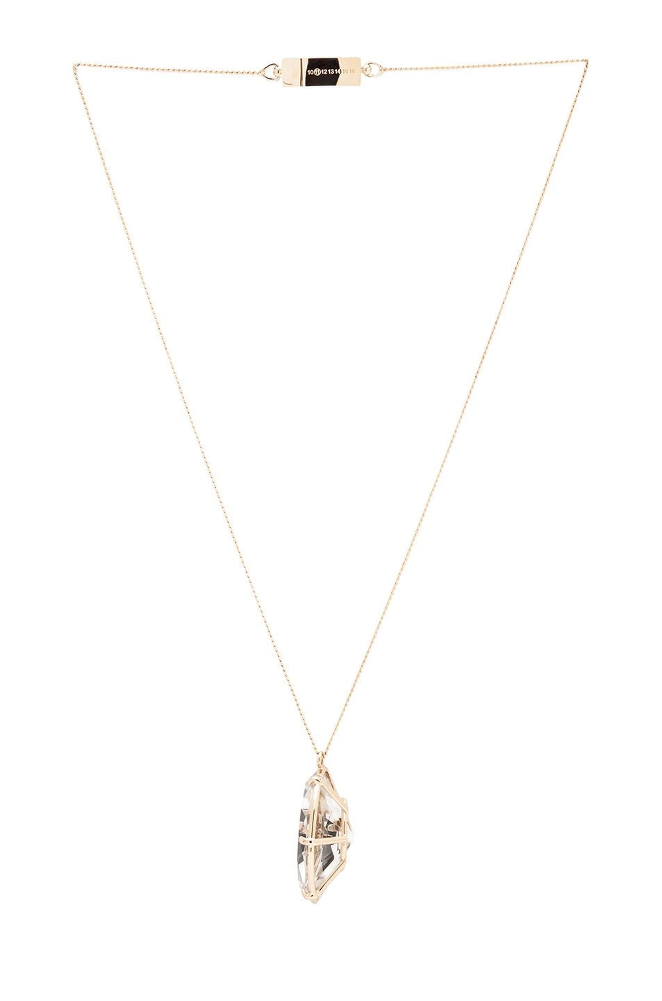 Image 1 of Maison Margiela Silver and Glass Necklace in Gold