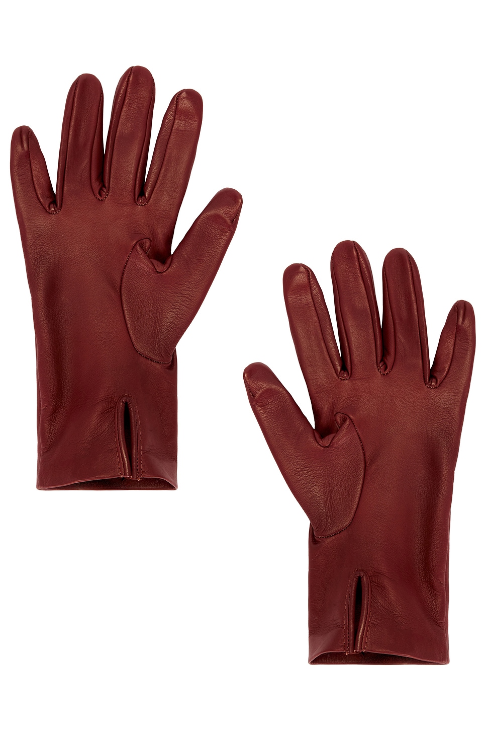 Maison Margiela Leather Gloves In Brown