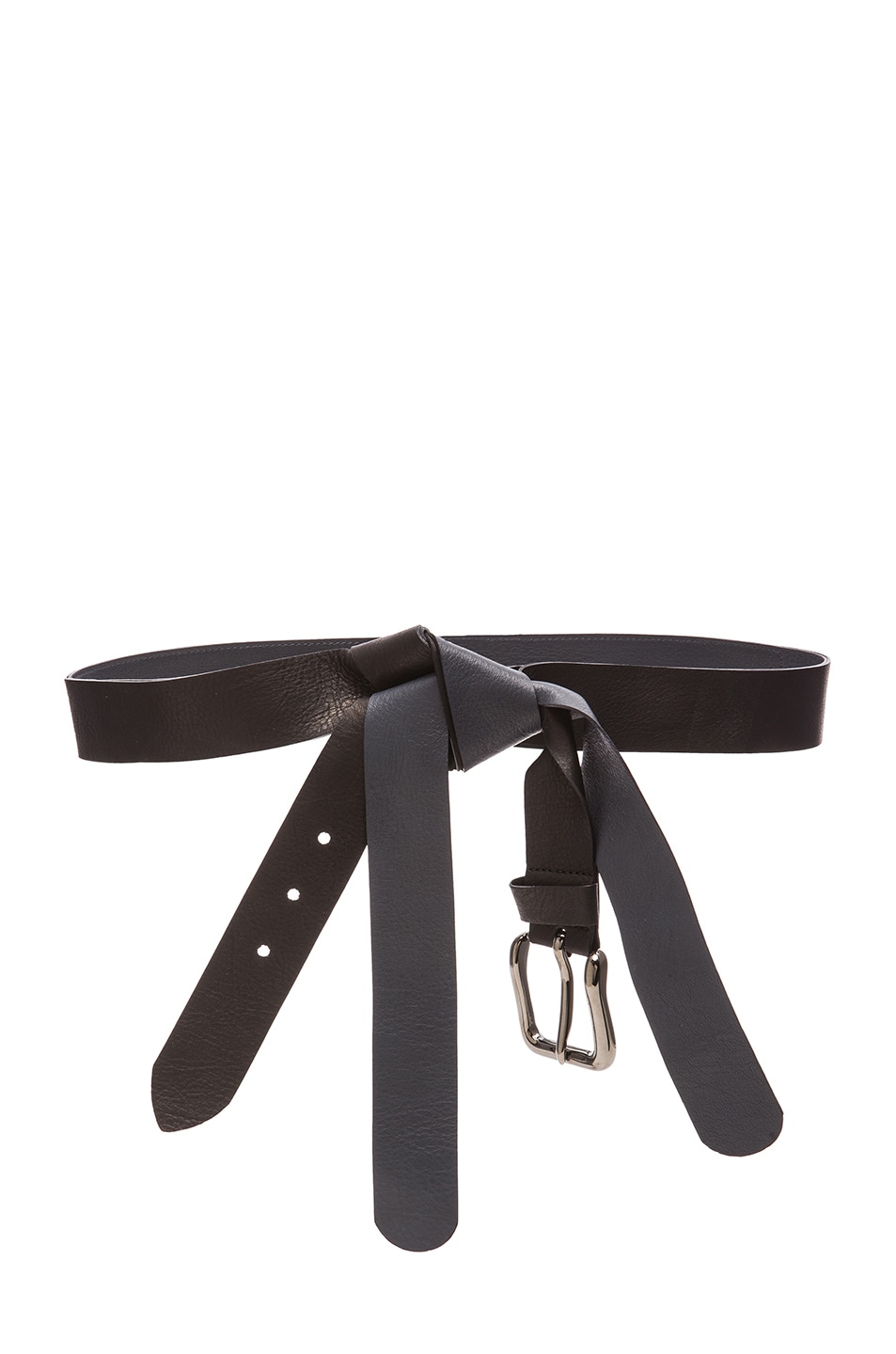 Image 1 of Maison Margiela Knotted Belt in Black & Blue