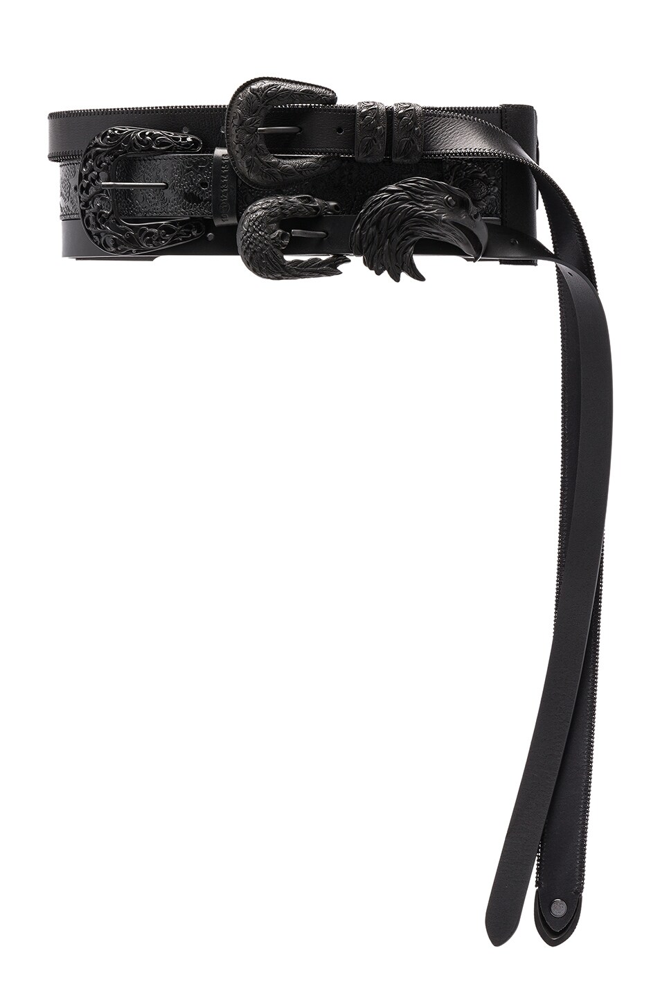 Image 1 of Maison Margiela Double Buckle Belt in Black