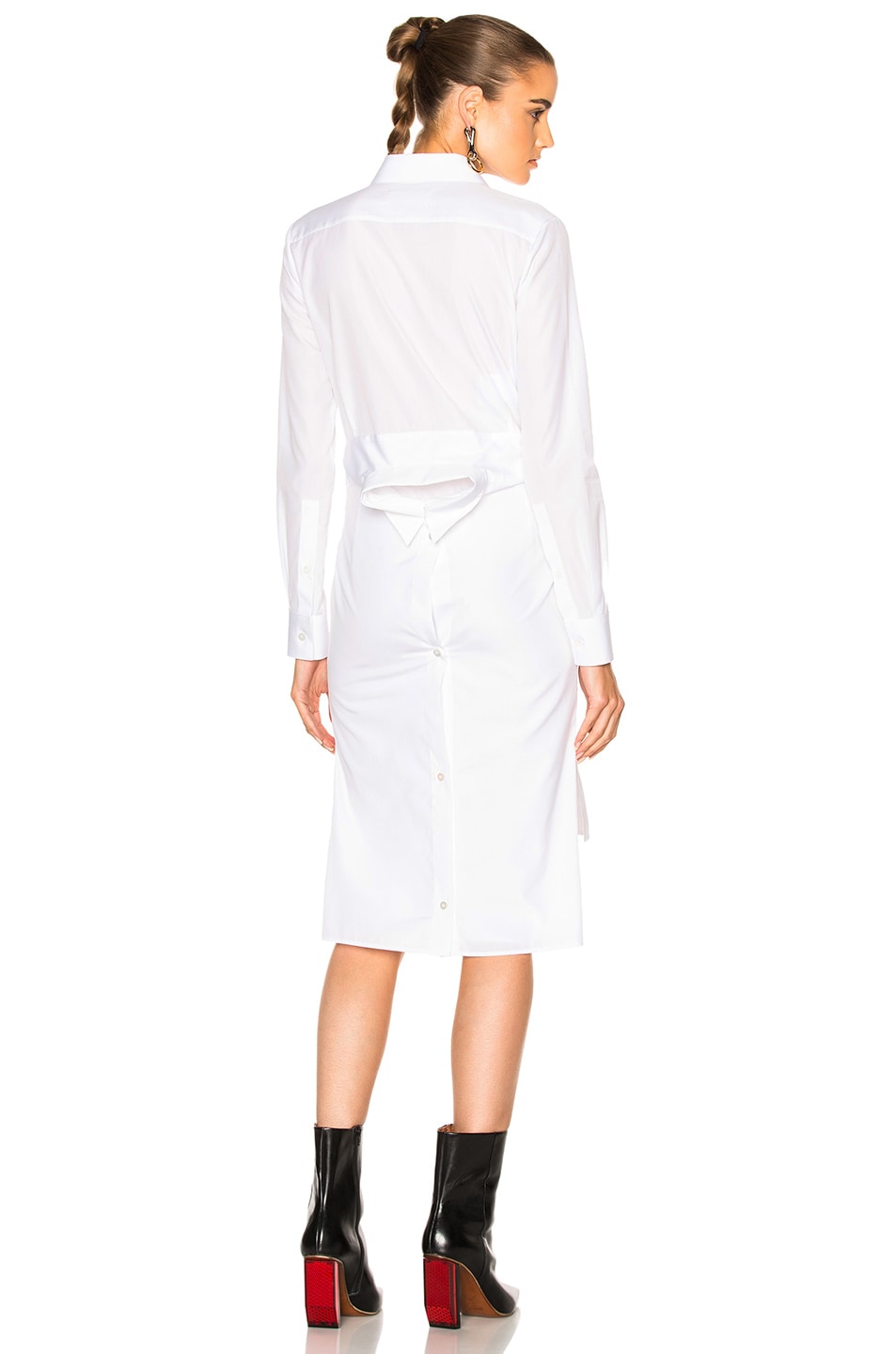 Image 1 of Maison Margiela Cotton Poplin Shirt Dress in White