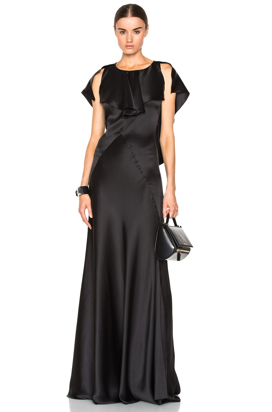 Image 1 of Maison Margiela Double Silk Satin Gown in Black