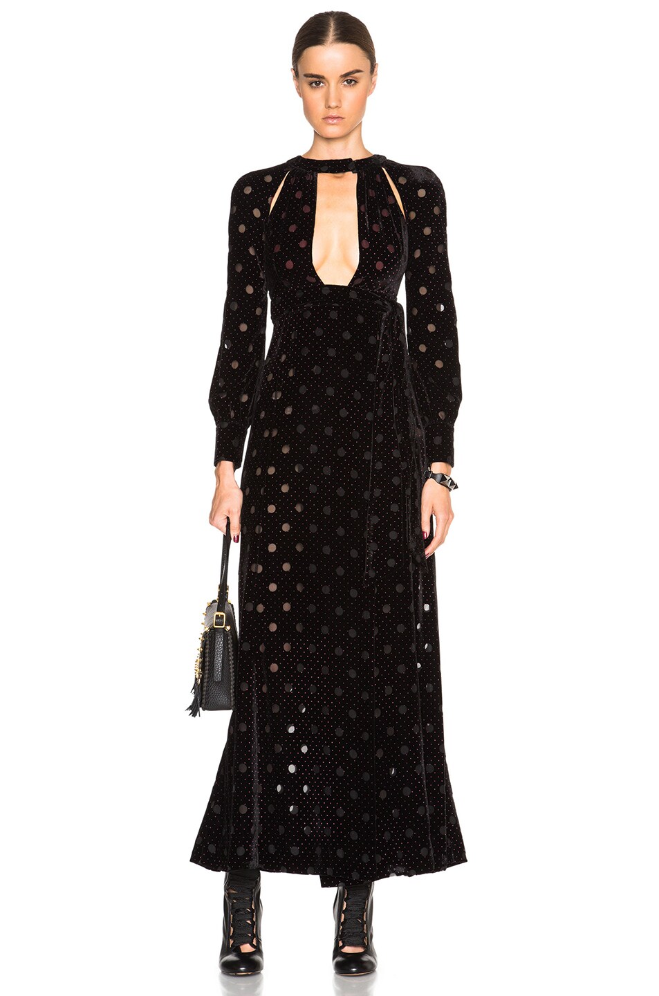Image 1 of Maison Margiela Velvet Devore Dress in Black