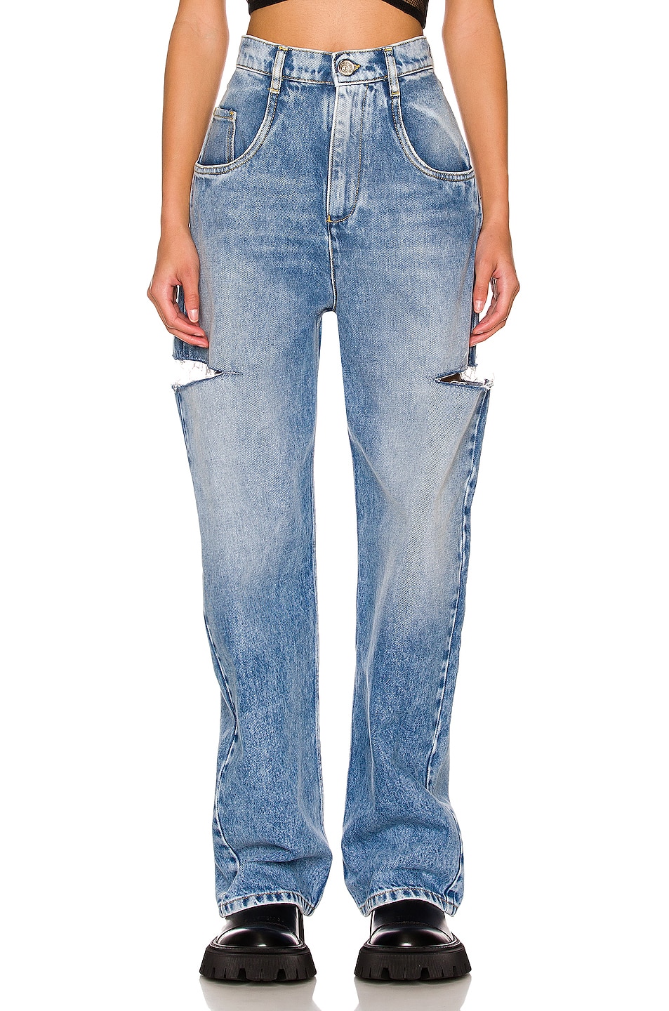 Image 1 of Maison Margiela 5 Pocket Side Slit Jean in Denim