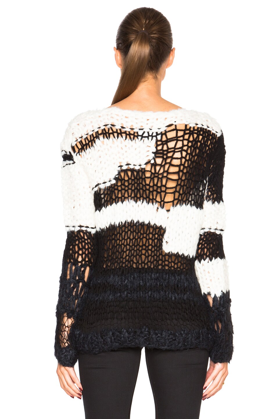 Maison Margiela Hand Made Sweater in Black & Beige | FWRD