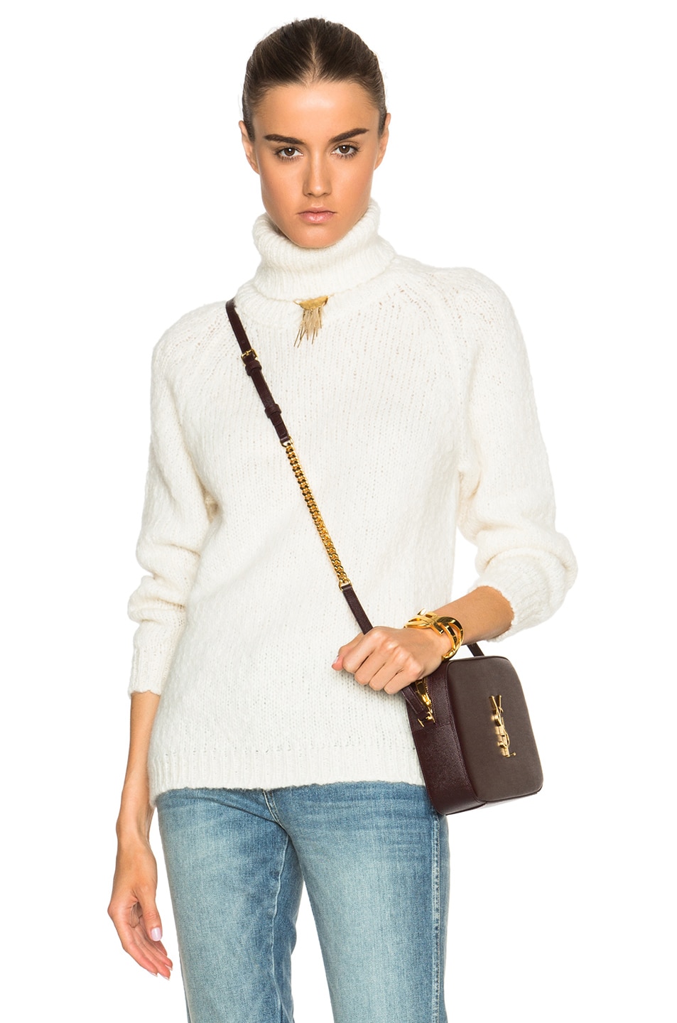 Image 1 of Maison Margiela Knit Turtleneck Sweater in Off White