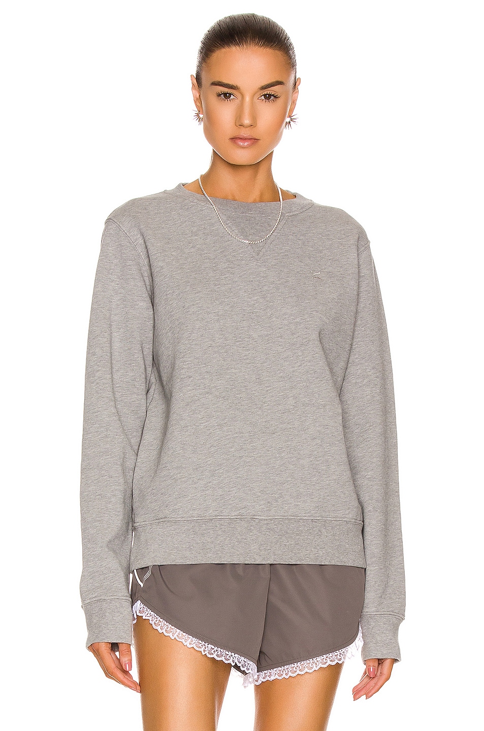 Image 1 of Maison Margiela Long Sleeve Sweatshirt in Grey Melange