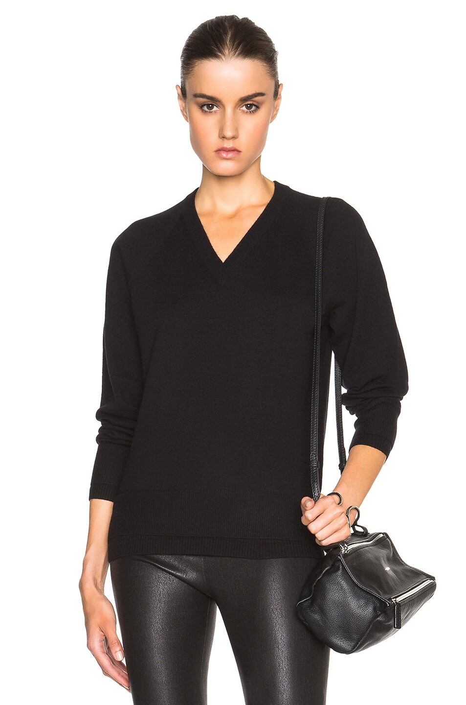 Image 1 of Maison Margiela Knit V Neck Sweater in Black