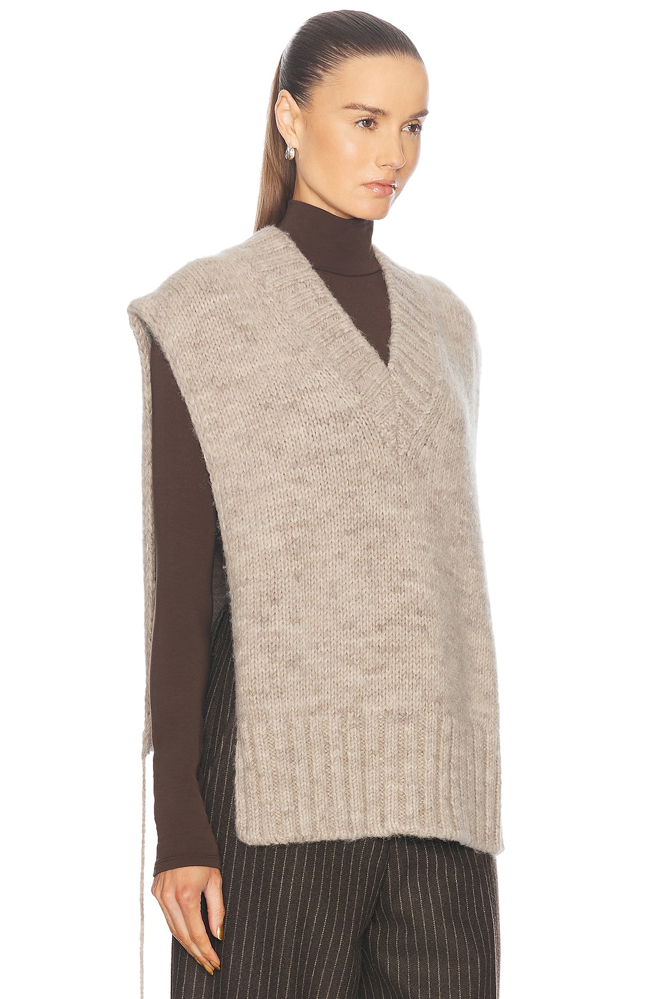 Shop Maison Margiela Sweater Vest In Light Brown