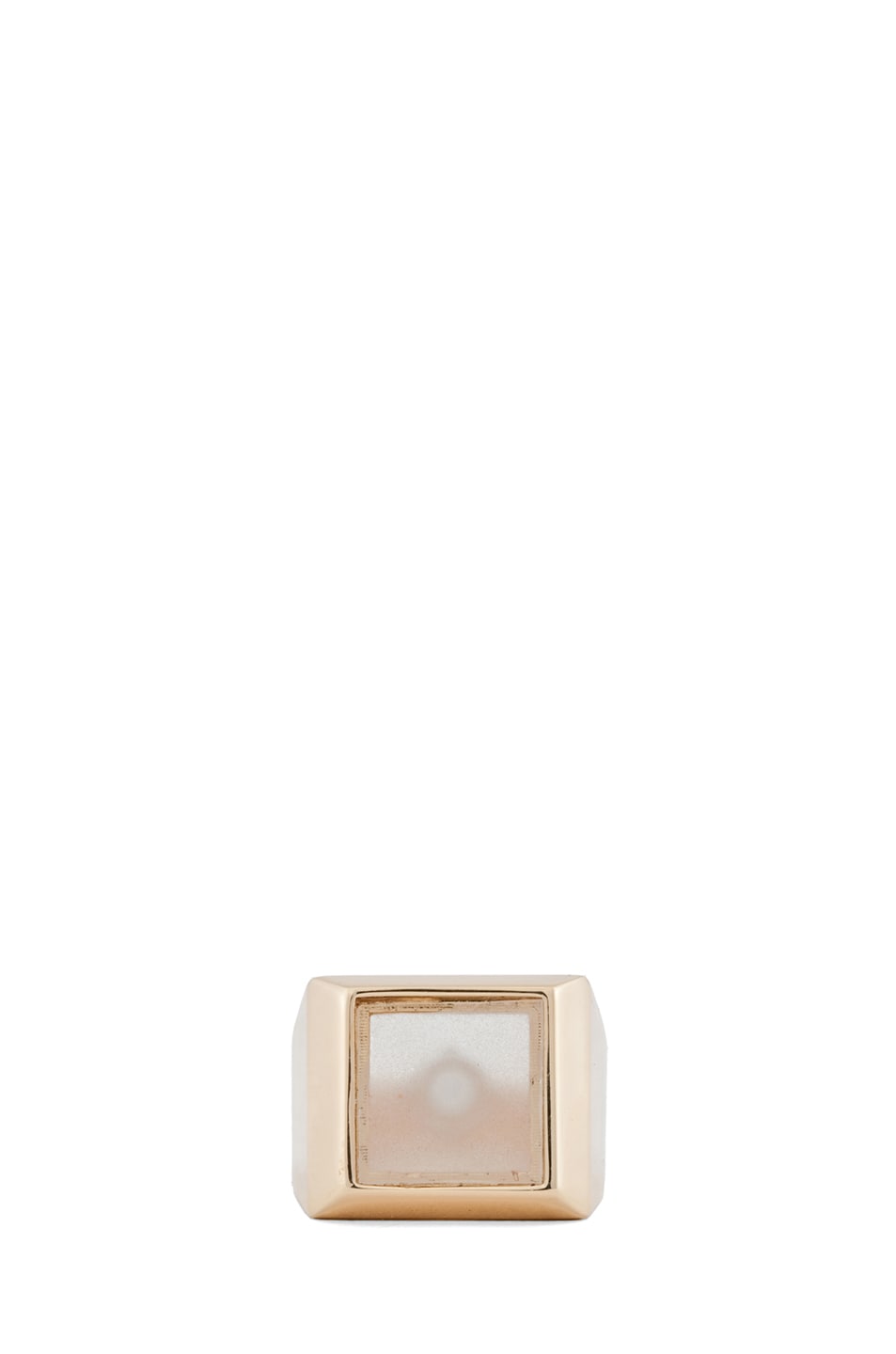 Image 1 of Maison Margiela Small Hidden Gem Ring in Gold & Cream