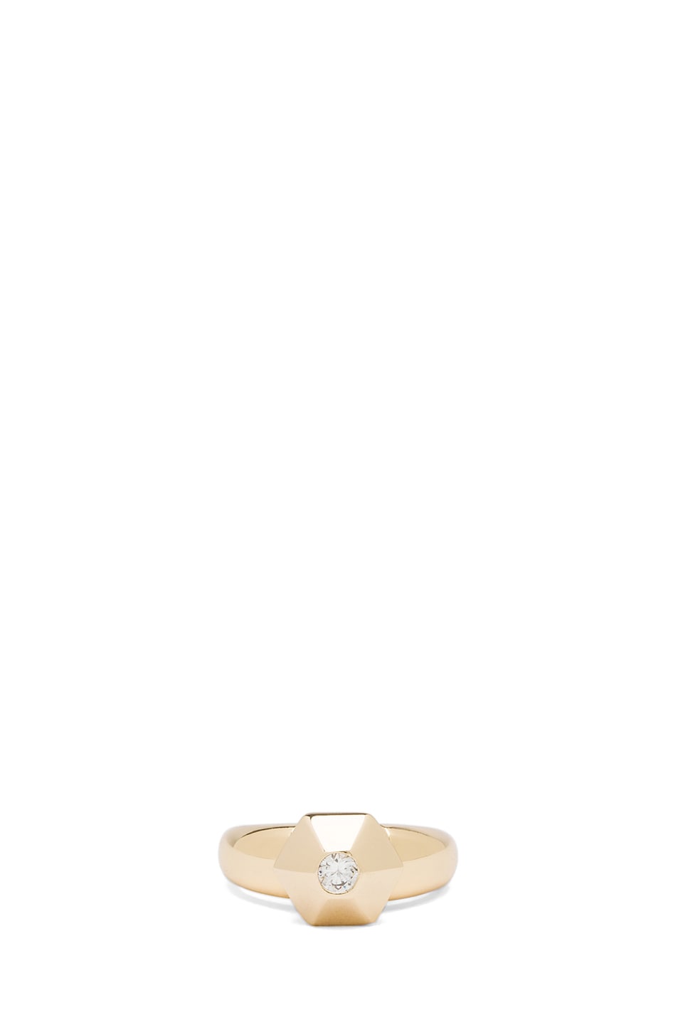 Image 1 of Maison Margiela Jewel Brass Ring in Gold