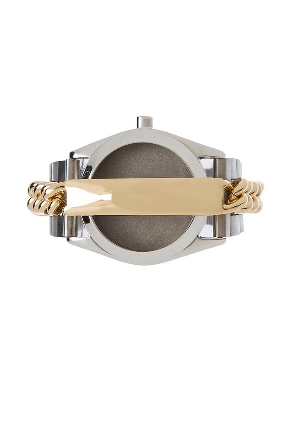 Image 1 of Maison Margiela Watch with Nameplate Bracelet in Rhodium & Gold