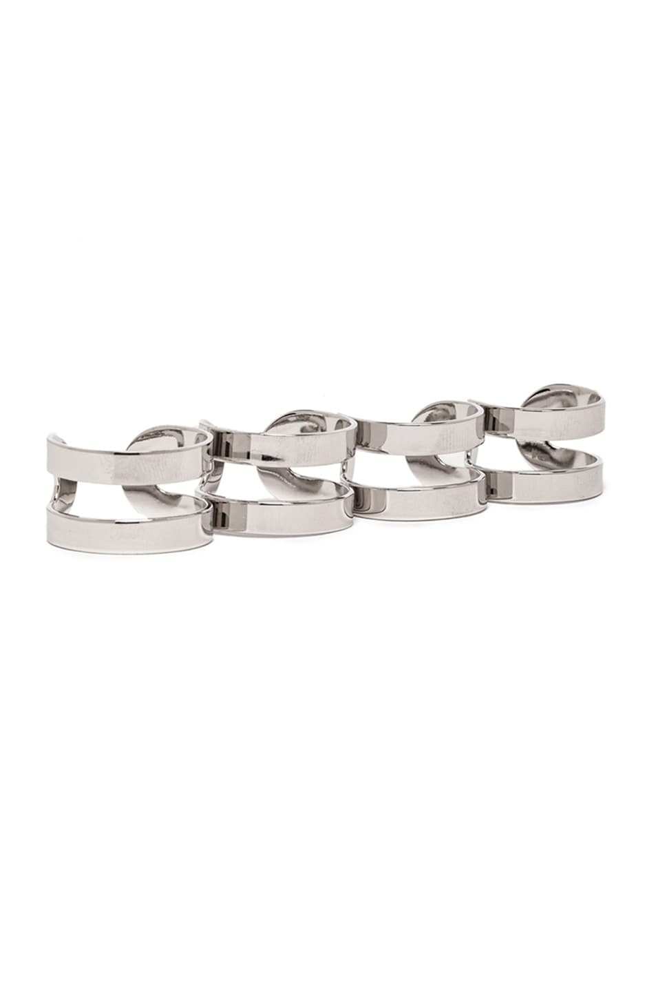 Image 1 of Maison Margiela Cut Out Ring Set in Bight Silver