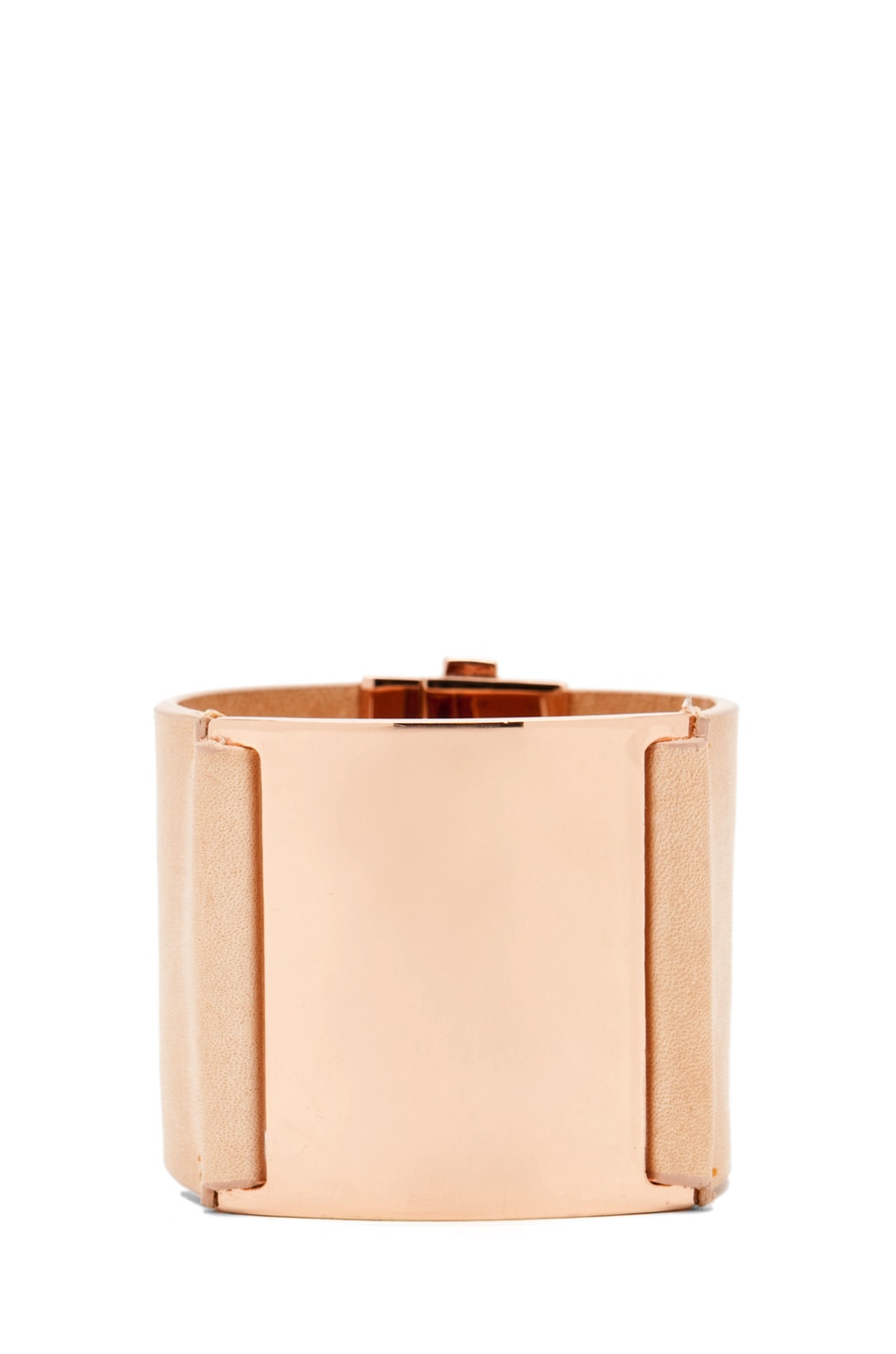 Image 1 of Maison Margiela Snap Cuff in Pink Gold & Cream