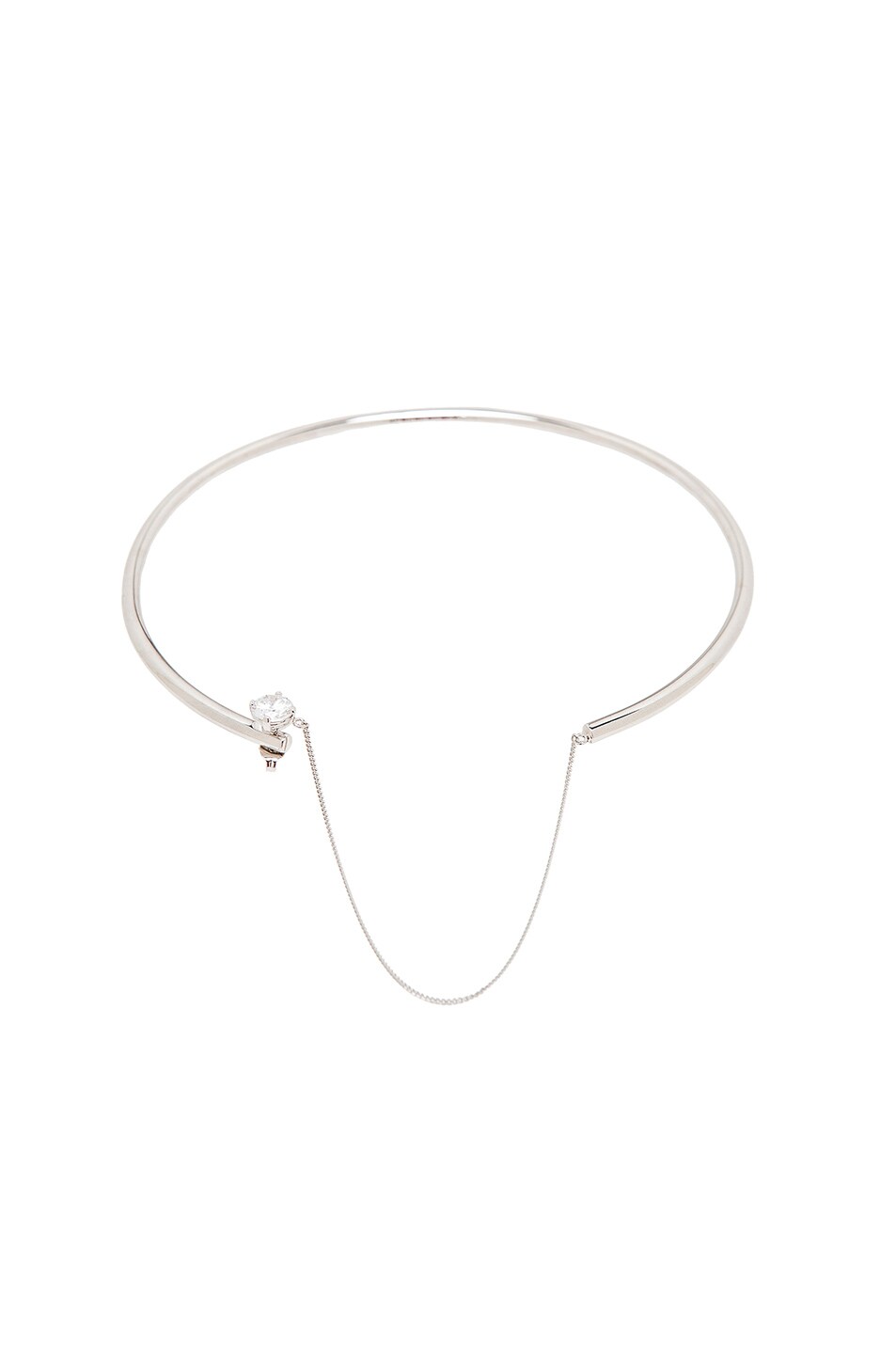 Image 1 of Maison Margiela Convertible Choker Necklace in Bright Silver