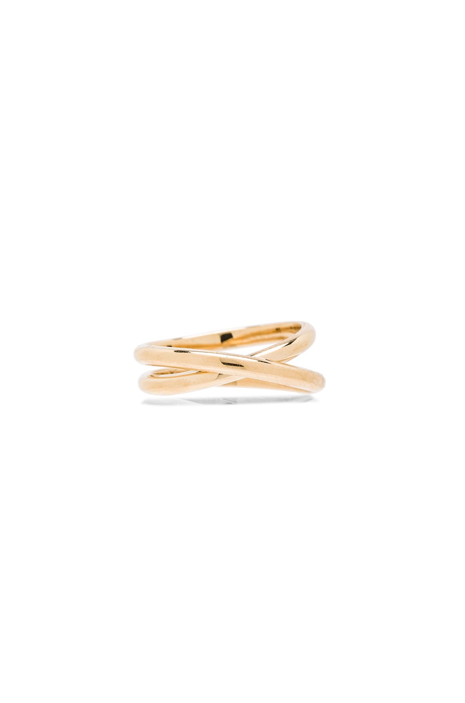 Image 1 of Maison Margiela Fine Twisted Ring in 18 Carot Yellow Gold