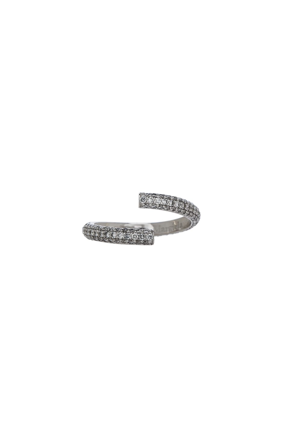 Image 1 of Maison Margiela Alliance Diamond Split Ring 2 in 18 Carot White Gold