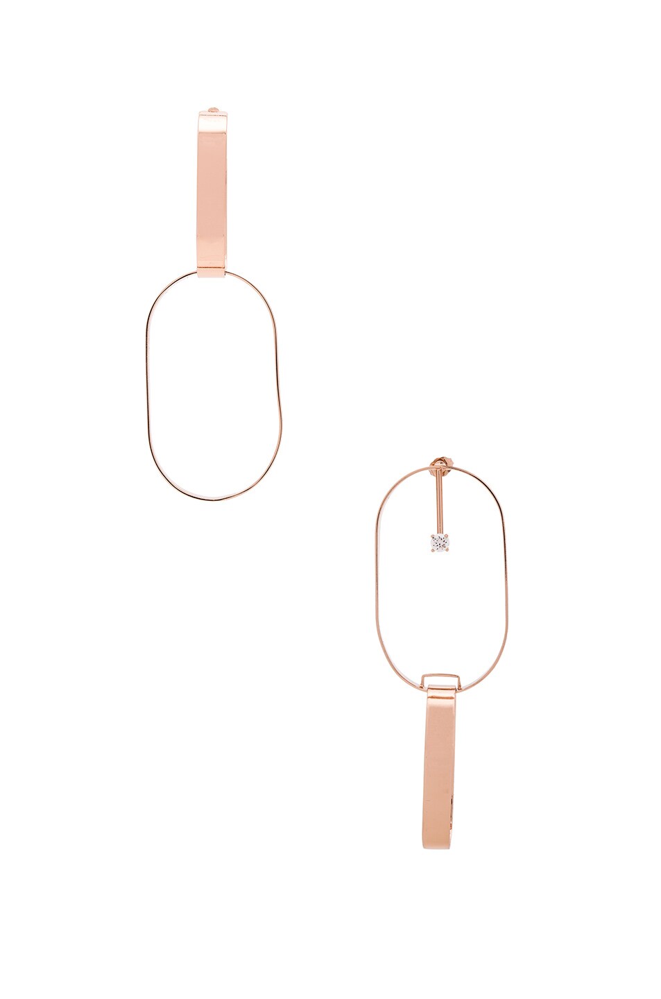 Image 1 of Maison Margiela Link Earrings in Pink Gold