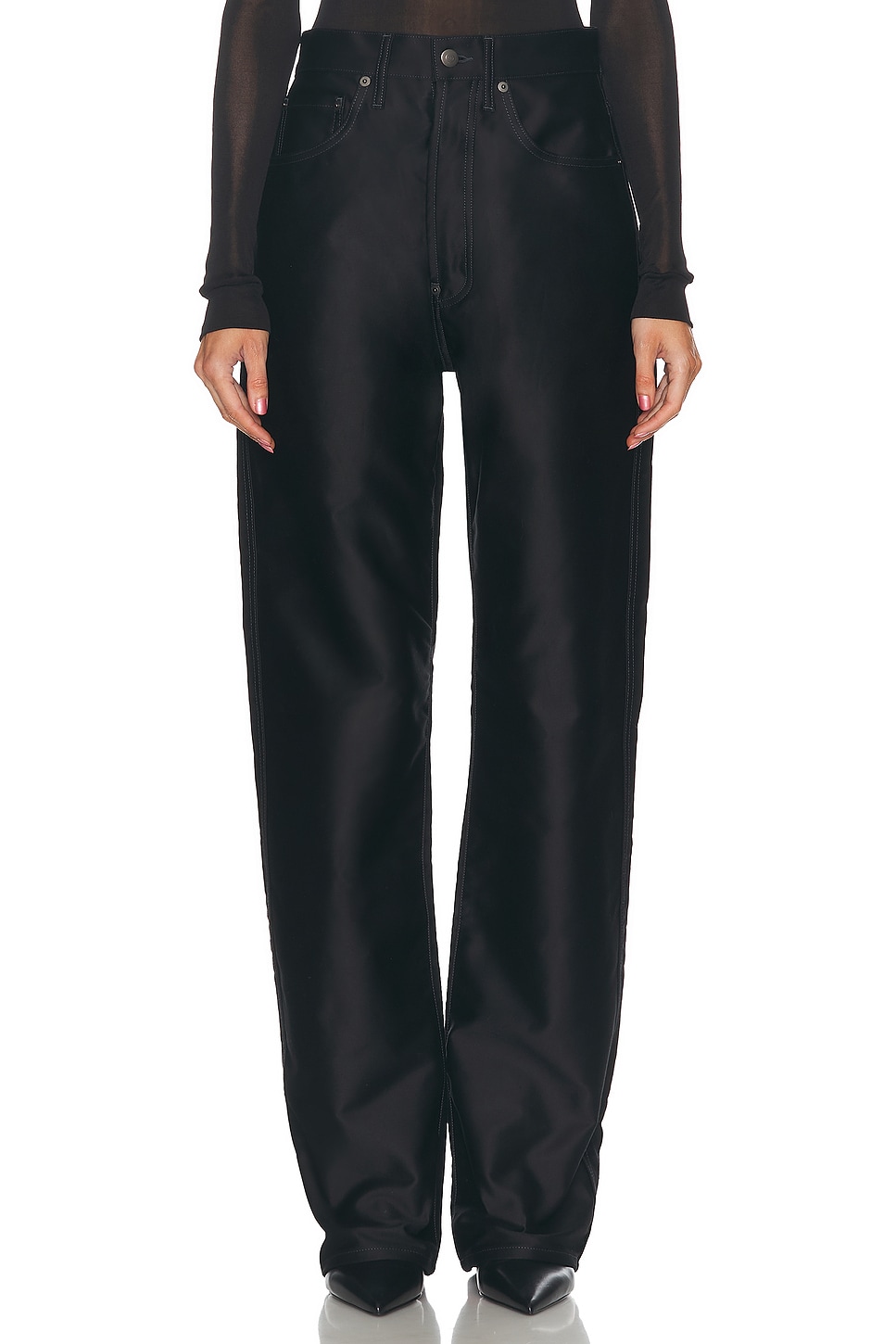 Image 1 of Maison Margiela Wide Leg Trouser in Black