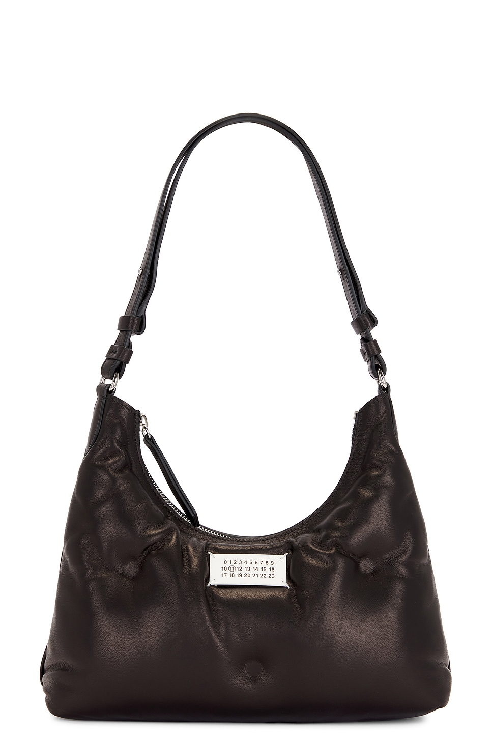 Shop Maison Margiela Small Glam Slam Hobo Bag In Black