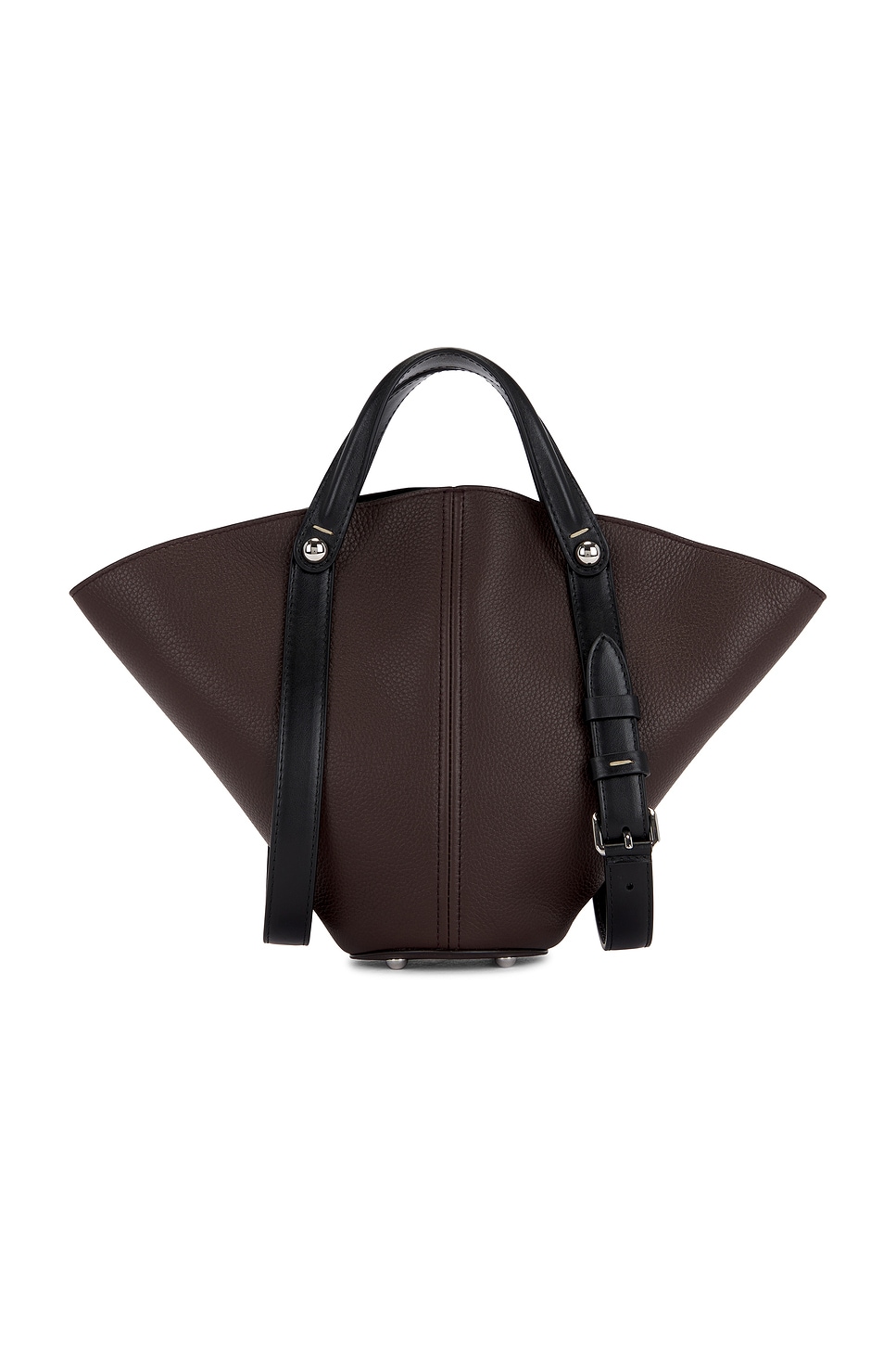 Maison Margiela Small Dress Age Bag In Walnut & Black
