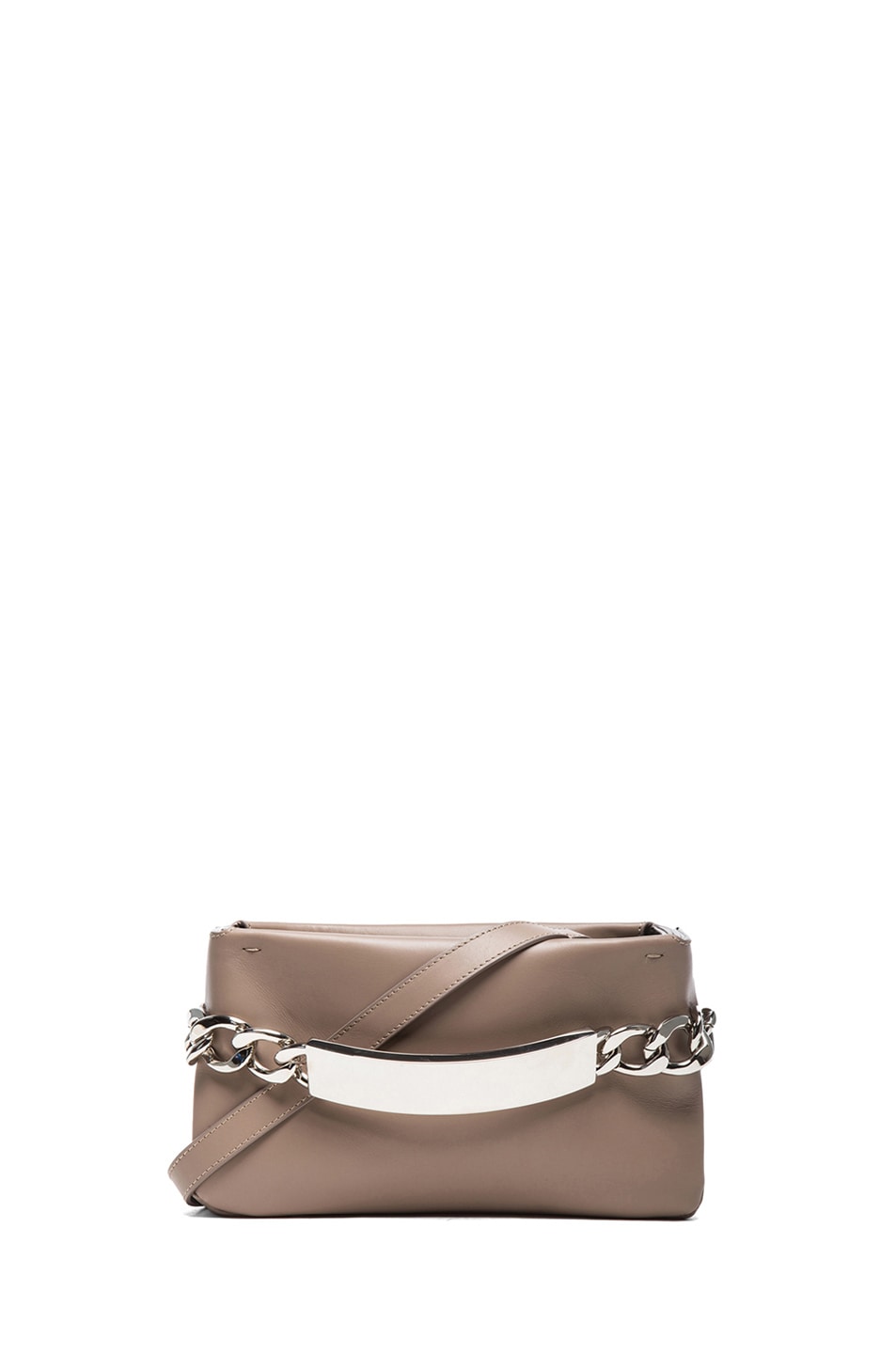 Image 1 of Maison Margiela Leather Chain Clutch in Taupe