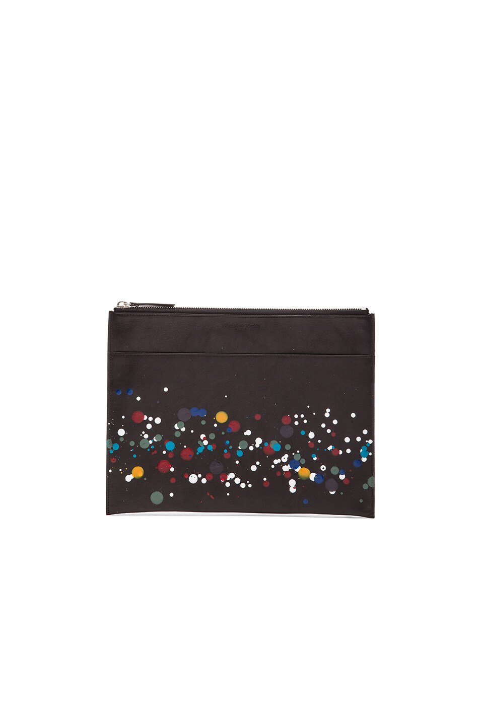 Image 1 of Maison Margiela Calf Leather Pouch with Pollock Treatment in Black