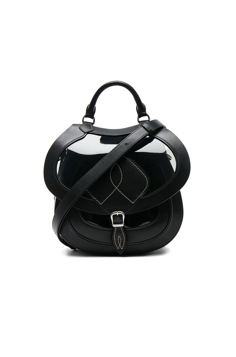 Image 1 of Maison Margiela Saddle Bag in Black, Red & Cream