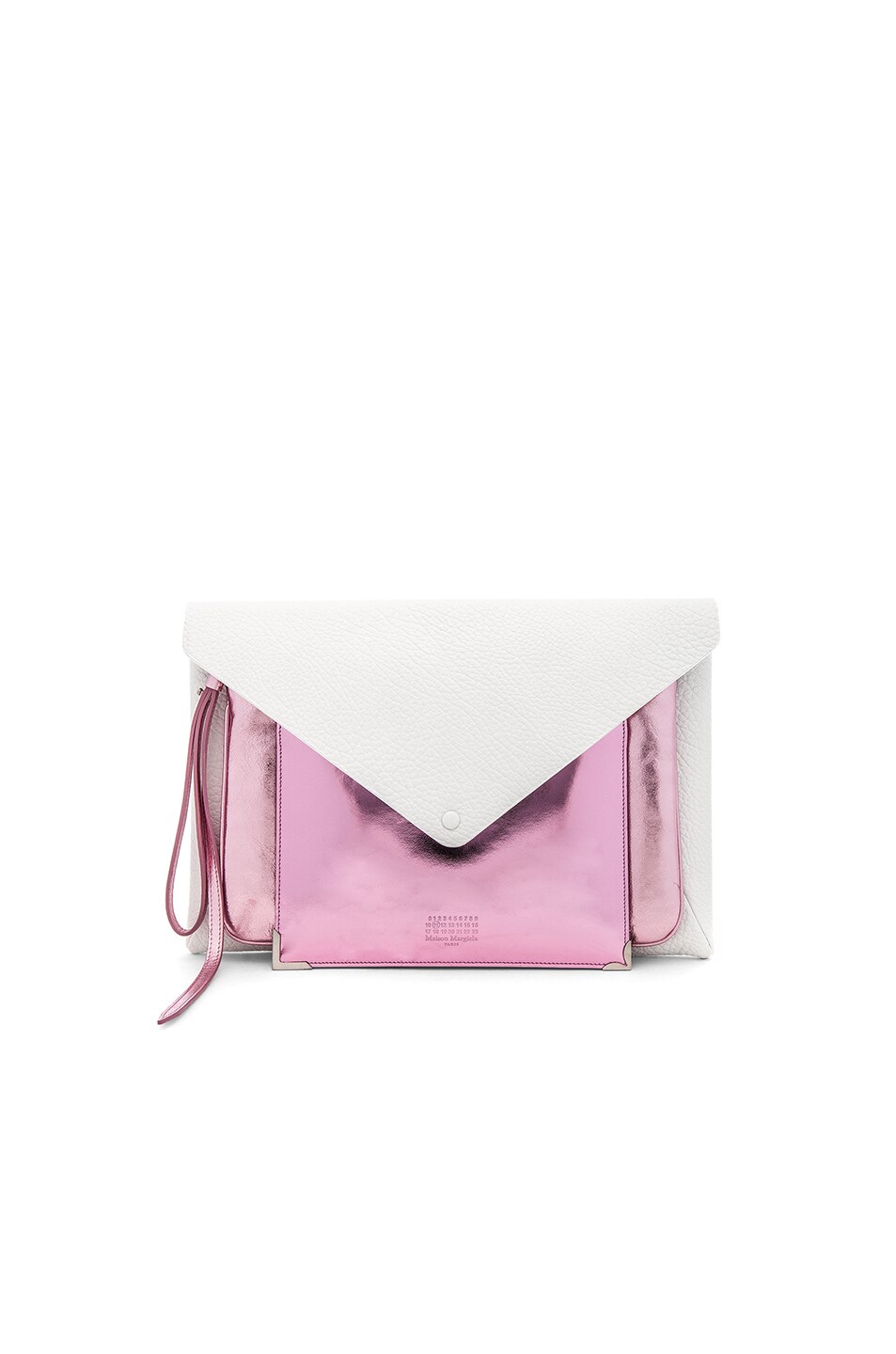 Image 1 of Maison Margiela Dual Clutch in White & Pink