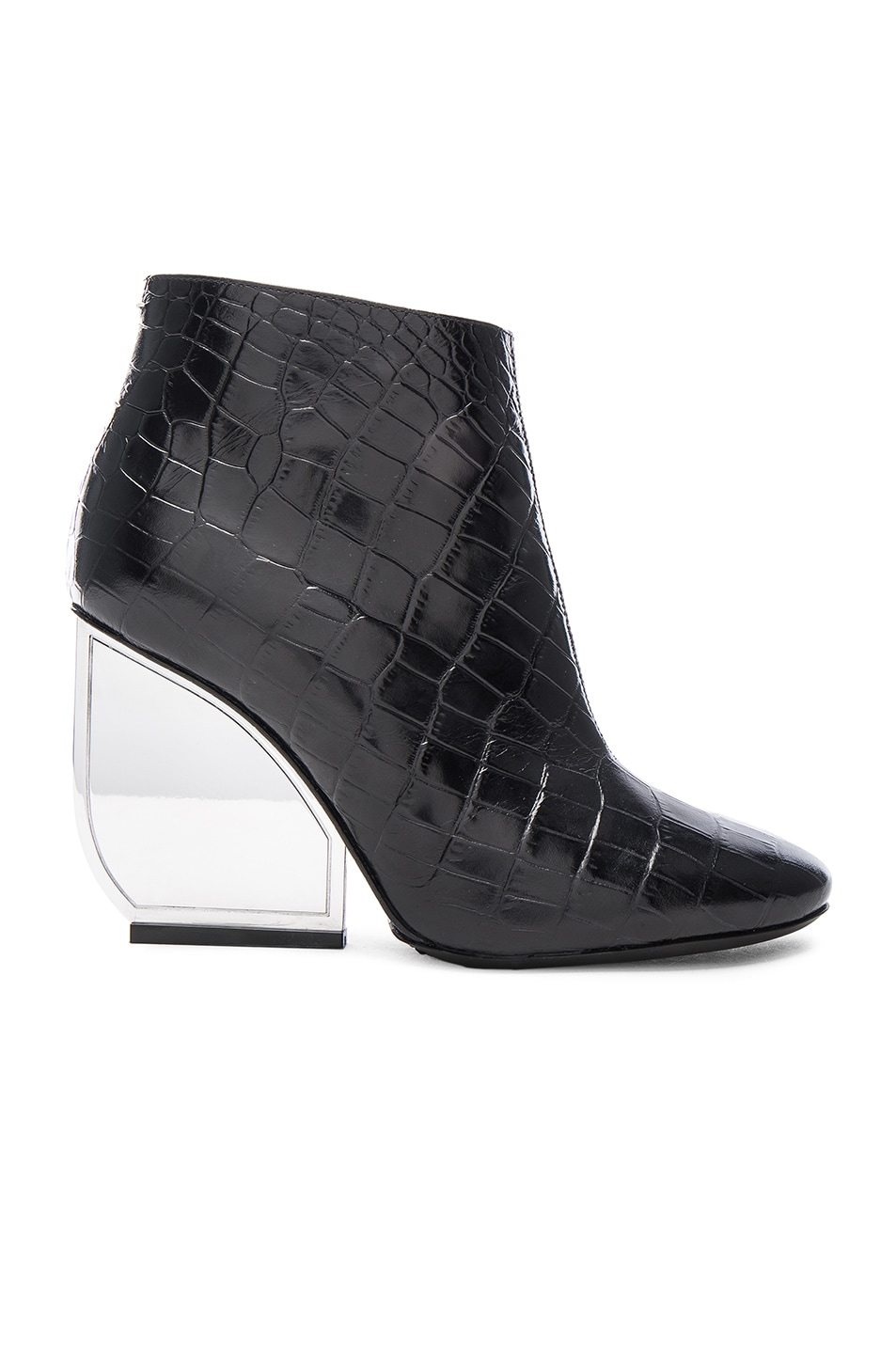Image 1 of Maison Margiela Embossed Leather Booties in Black