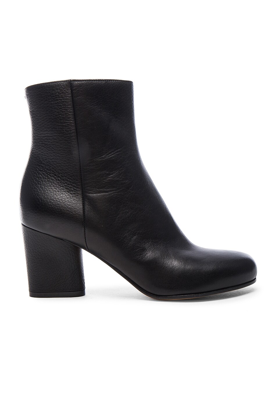 Image 1 of Maison Margiela Embossed Leather Booties in Black