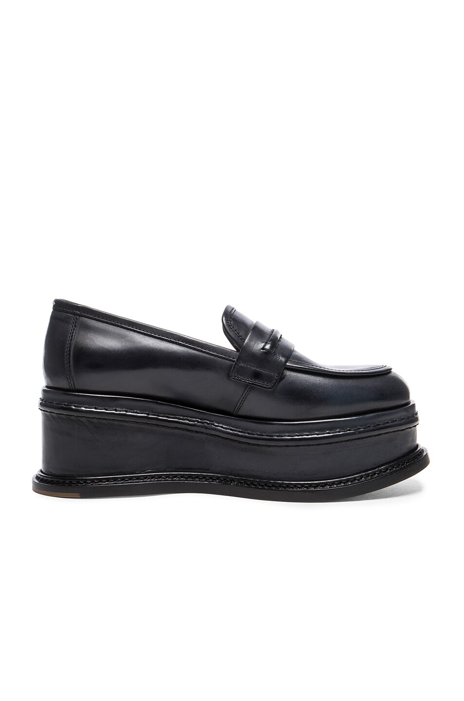Image 1 of Maison Margiela Leather Loafers in Black
