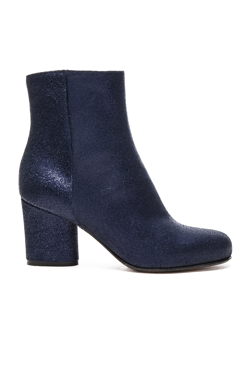 Image 1 of Maison Margiela Metallic Leather Booties in Blue