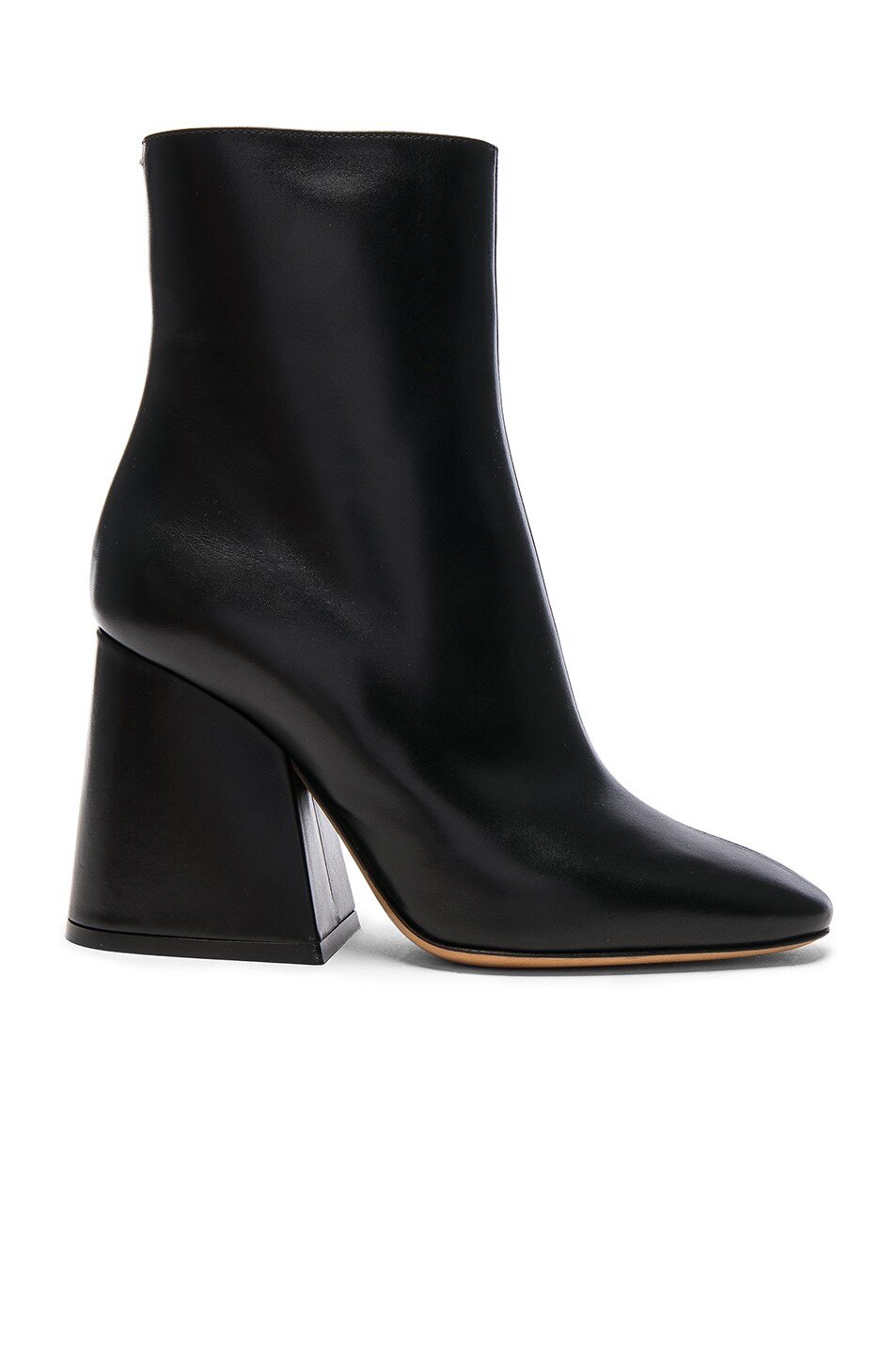 Image 1 of Maison Margiela Leather Block Heel Boots in Black