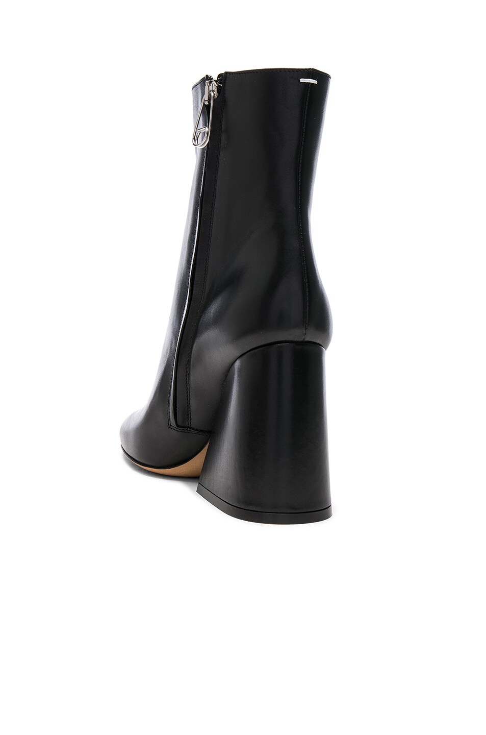 MAISON MARTIN MARGIELA Leather Block Heel Boots, White | ModeSens