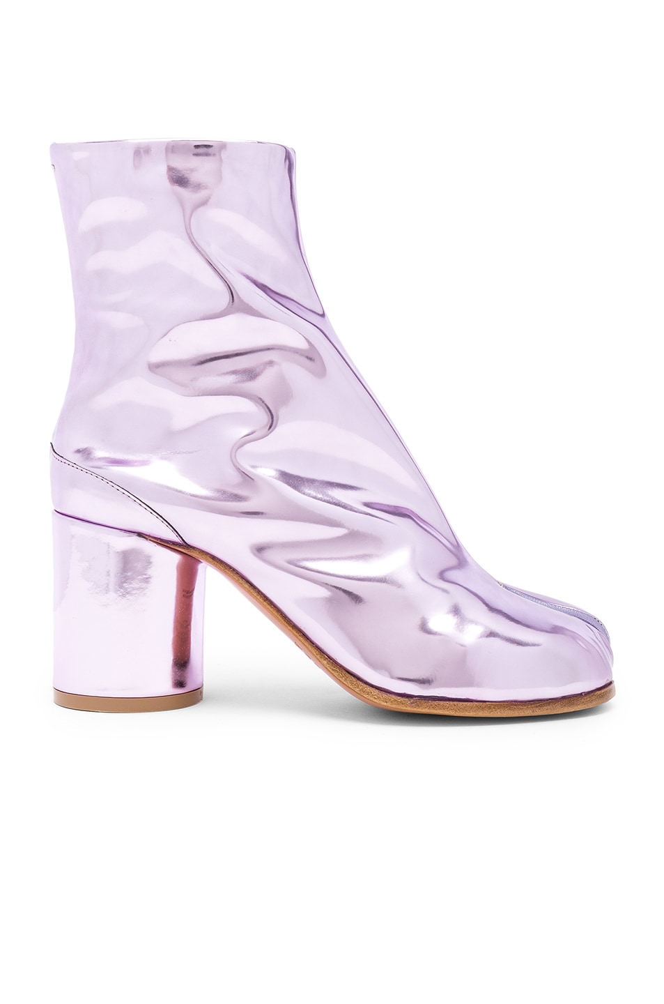 Image 1 of Maison Margiela Leather Tabi Boots in Pink