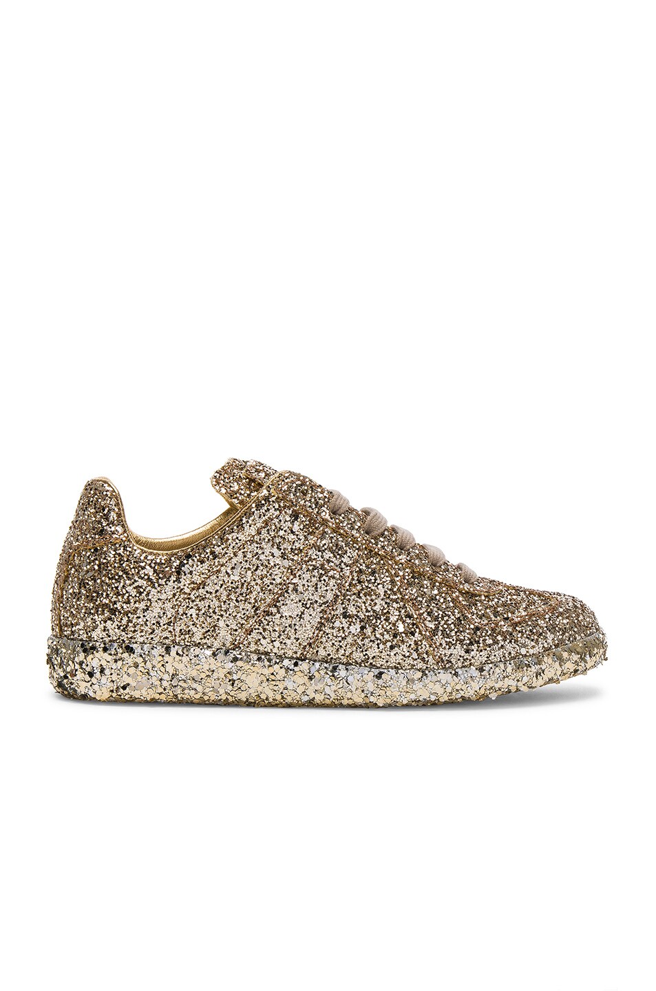 Image 1 of Maison Margiela Glitter Sneakers in Gold