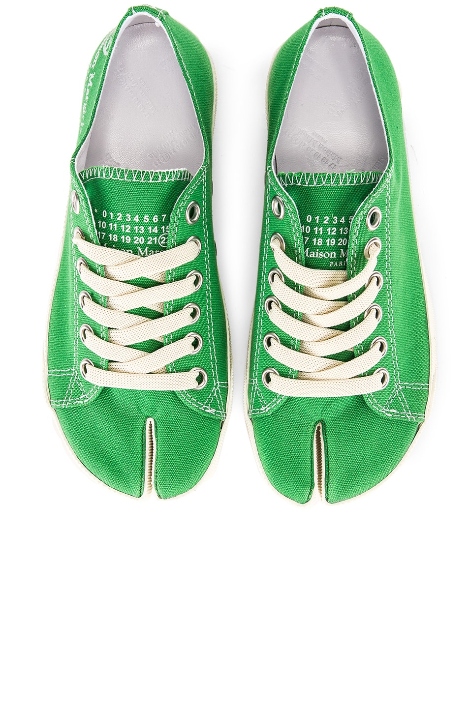 Image 1 of Maison Margiela Low Top Canvas Sneakers in Pepper Green