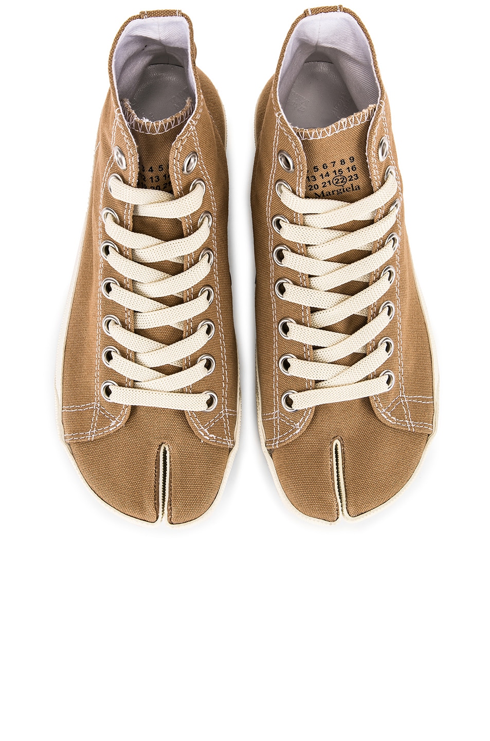 Image 1 of Maison Margiela High Top Canvas Sneakers in Cumin