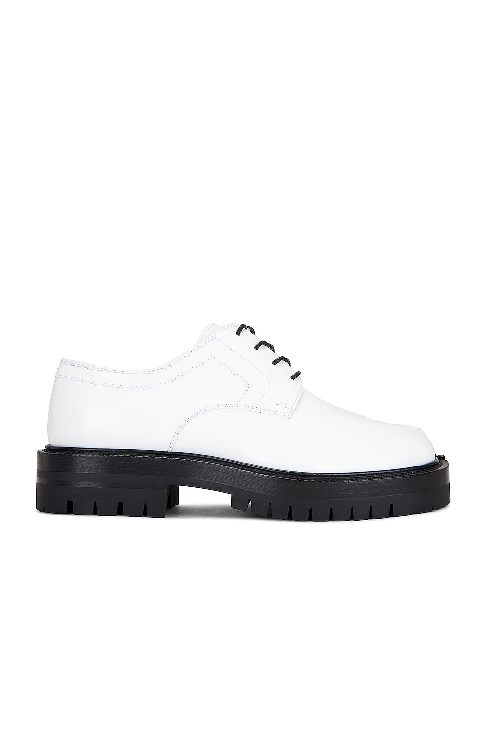 Image 1 of Maison Margiela Tabi Country Derby Lace-up in White & Black
