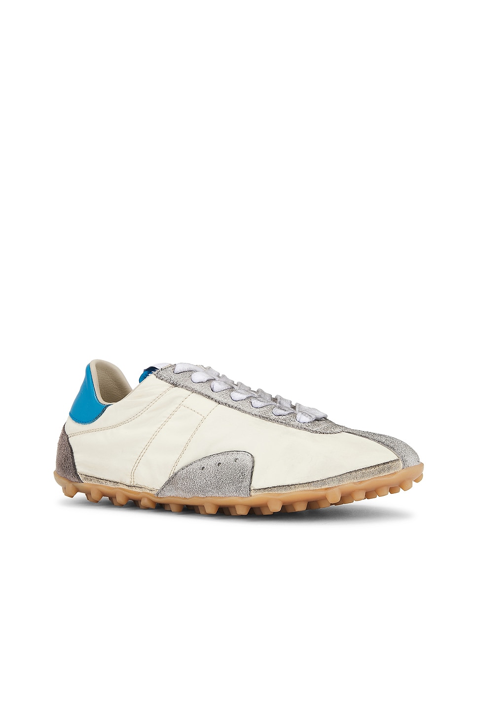 Maison Margiela Studded Sole Low Top Sprinters In Lemon White & Grey