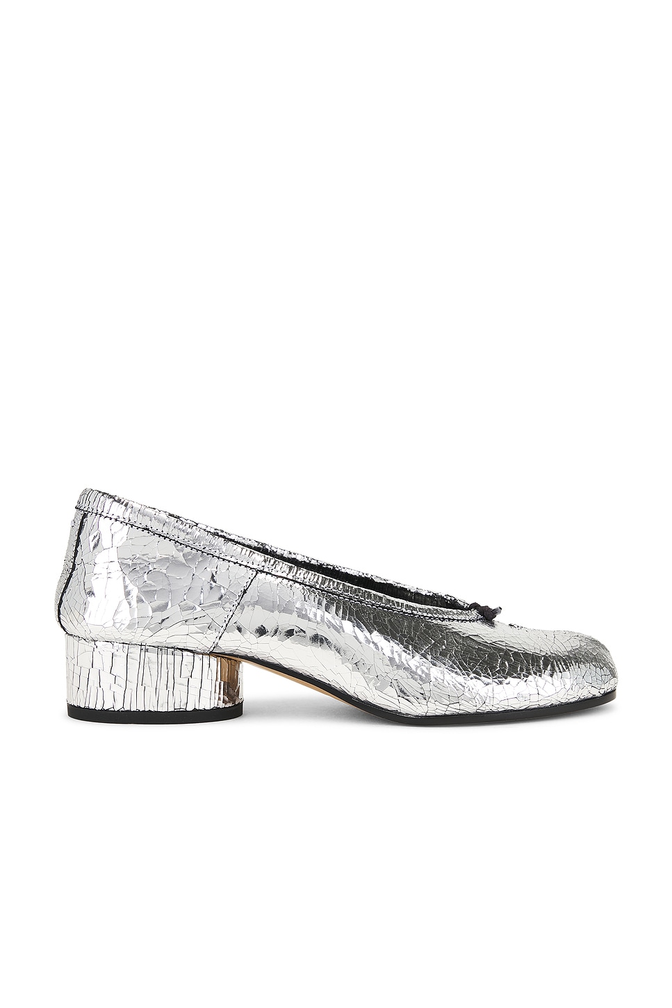 Image 1 of Maison Margiela Tabi Ballerina Heel in Silver