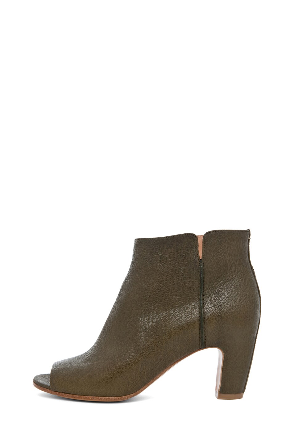 Image 1 of Maison Margiela Peep Toe Bootie with Curved Heel in Mud